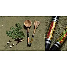 Rasoi ✯ Kutch lacquer ladles { Set of Two } ✯ 6